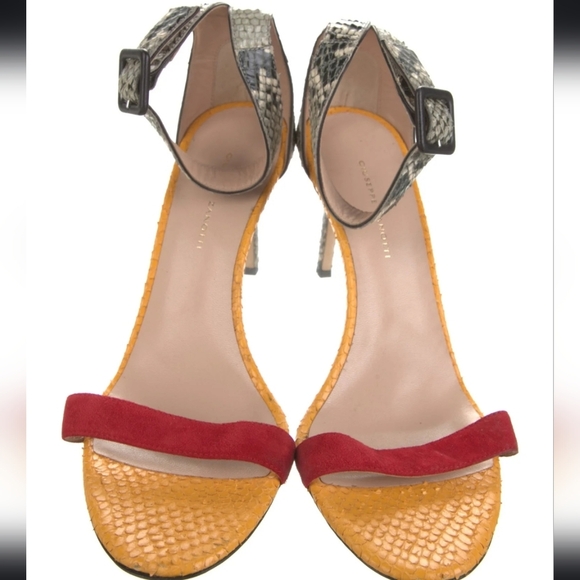 Giuseppe Zanotti Leather Animal Print Heels Sz 41 - Picture 4 of 5